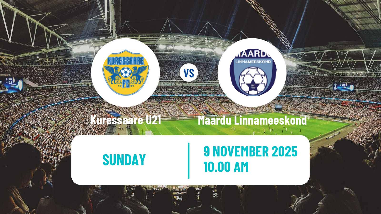 Football Estonian Esiliiga B Kuressaare U21 - Maardu Linnameeskond