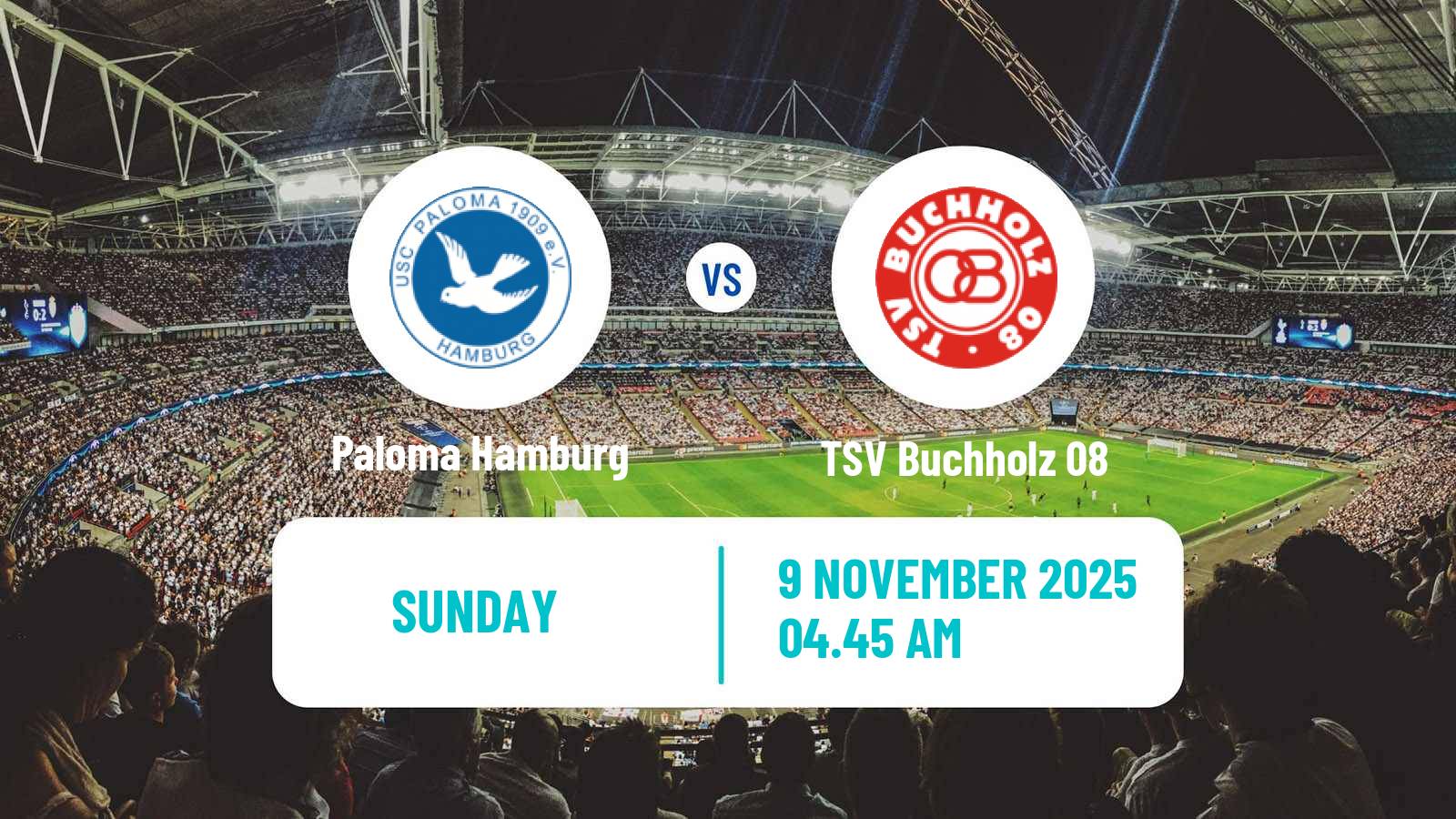Football German Oberliga Hamburg Paloma Hamburg - TSV Buchholz 08