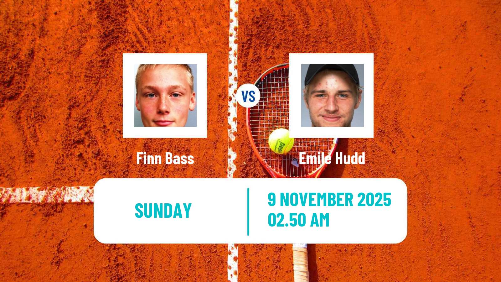Tennis Brisbane 3 Challenger Men Finn Bass - Emile Hudd