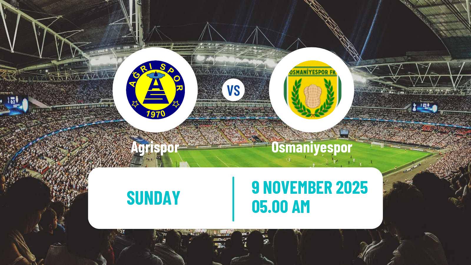 Football Turkish 3 Lig Group 2 Agrispor - Osmaniyespor