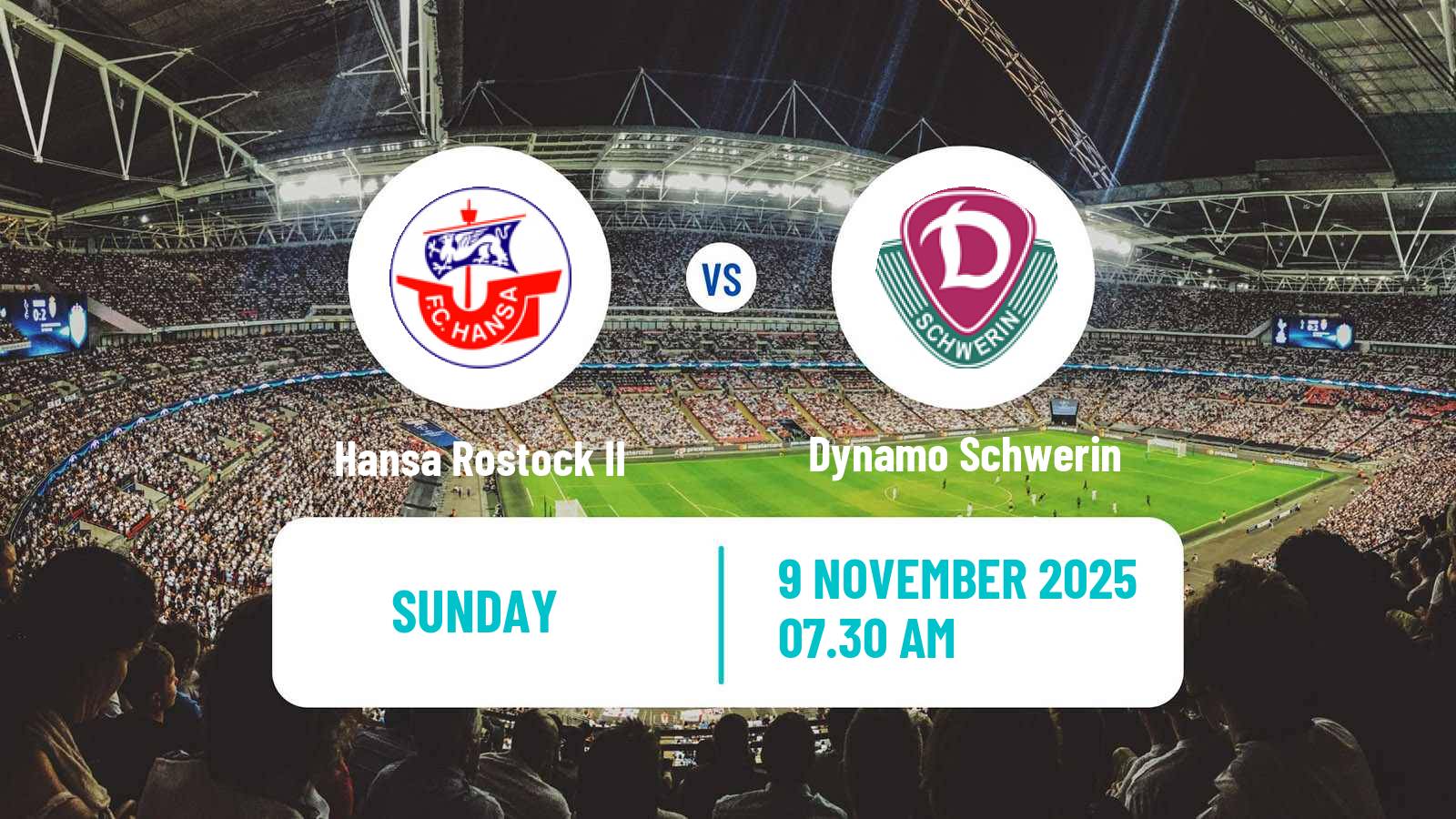 Football German Oberliga NOFV-Nord Hansa Rostock II - Dynamo Schwerin