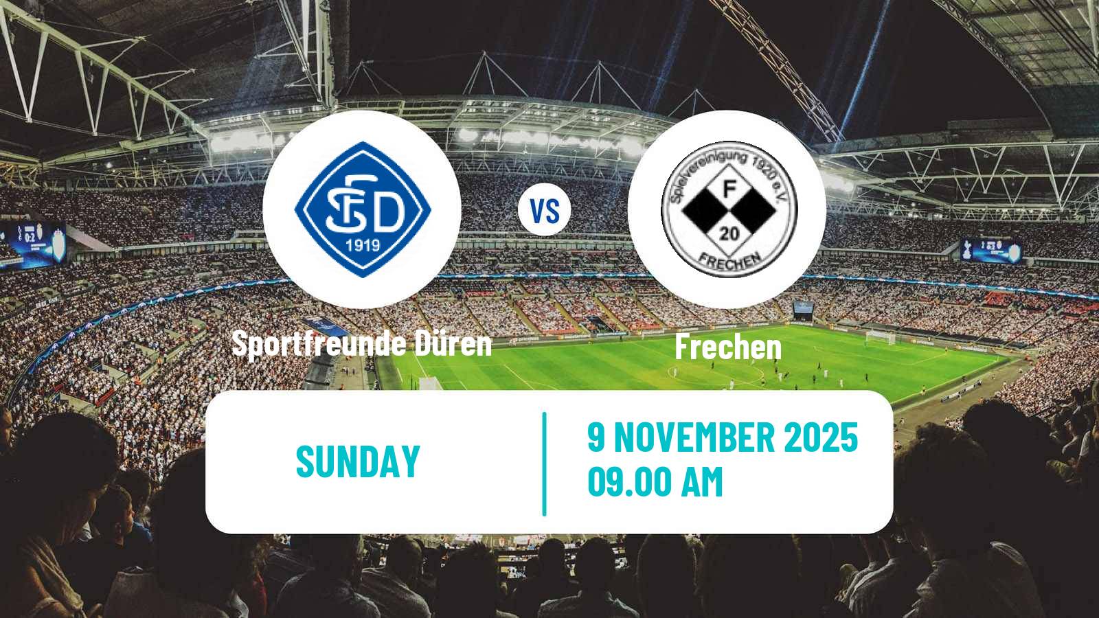Football German Oberliga Mittelrhein Sportfreunde Düren - Frechen