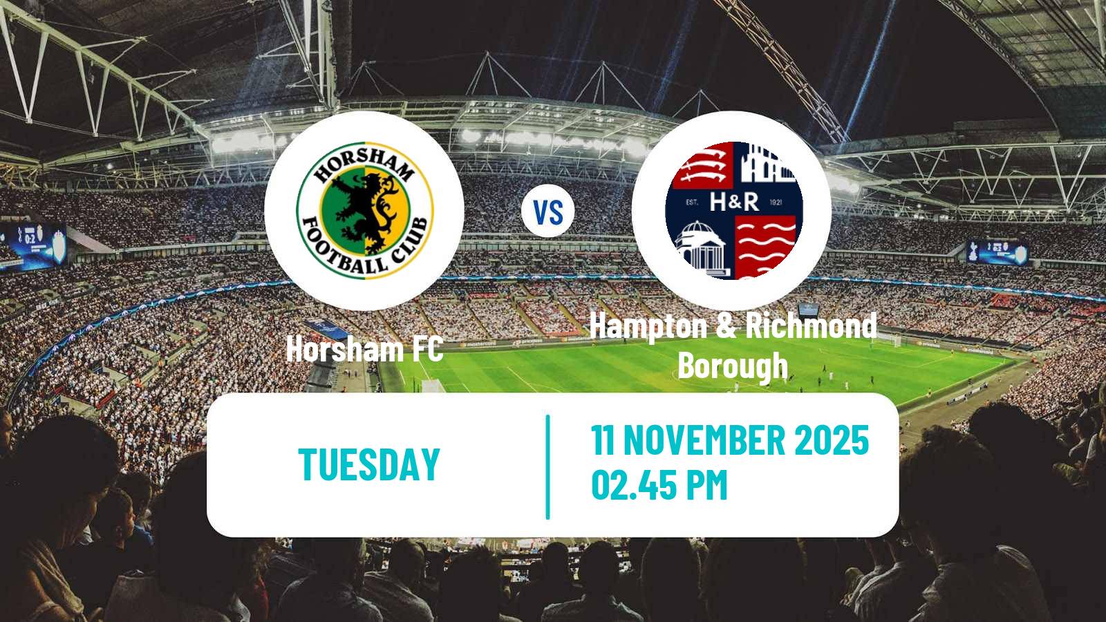 Football English National League South Horsham - Hampton & Richmond Borough