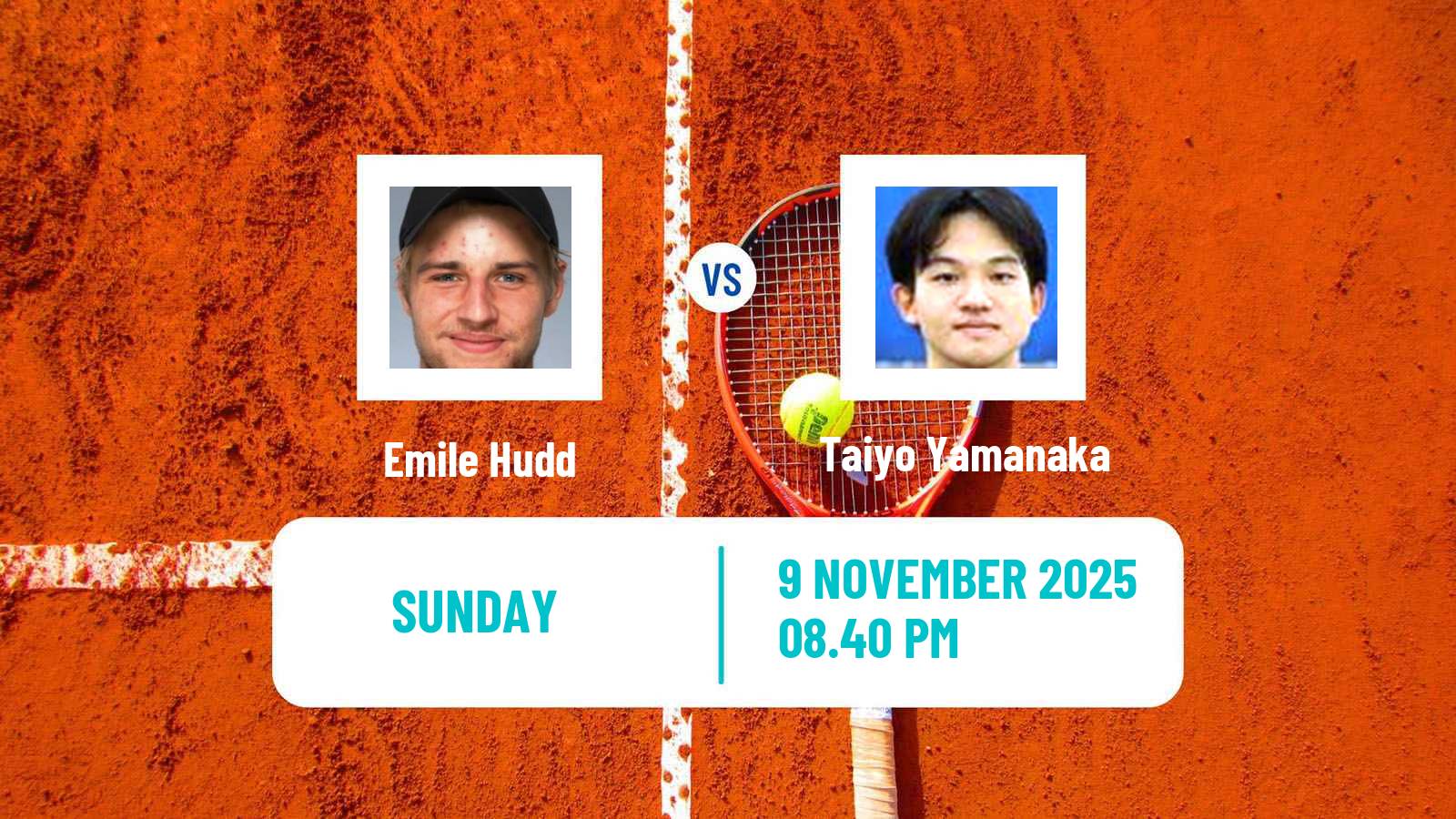 Tennis Brisbane 3 Challenger Men Emile Hudd - Taiyo Yamanaka