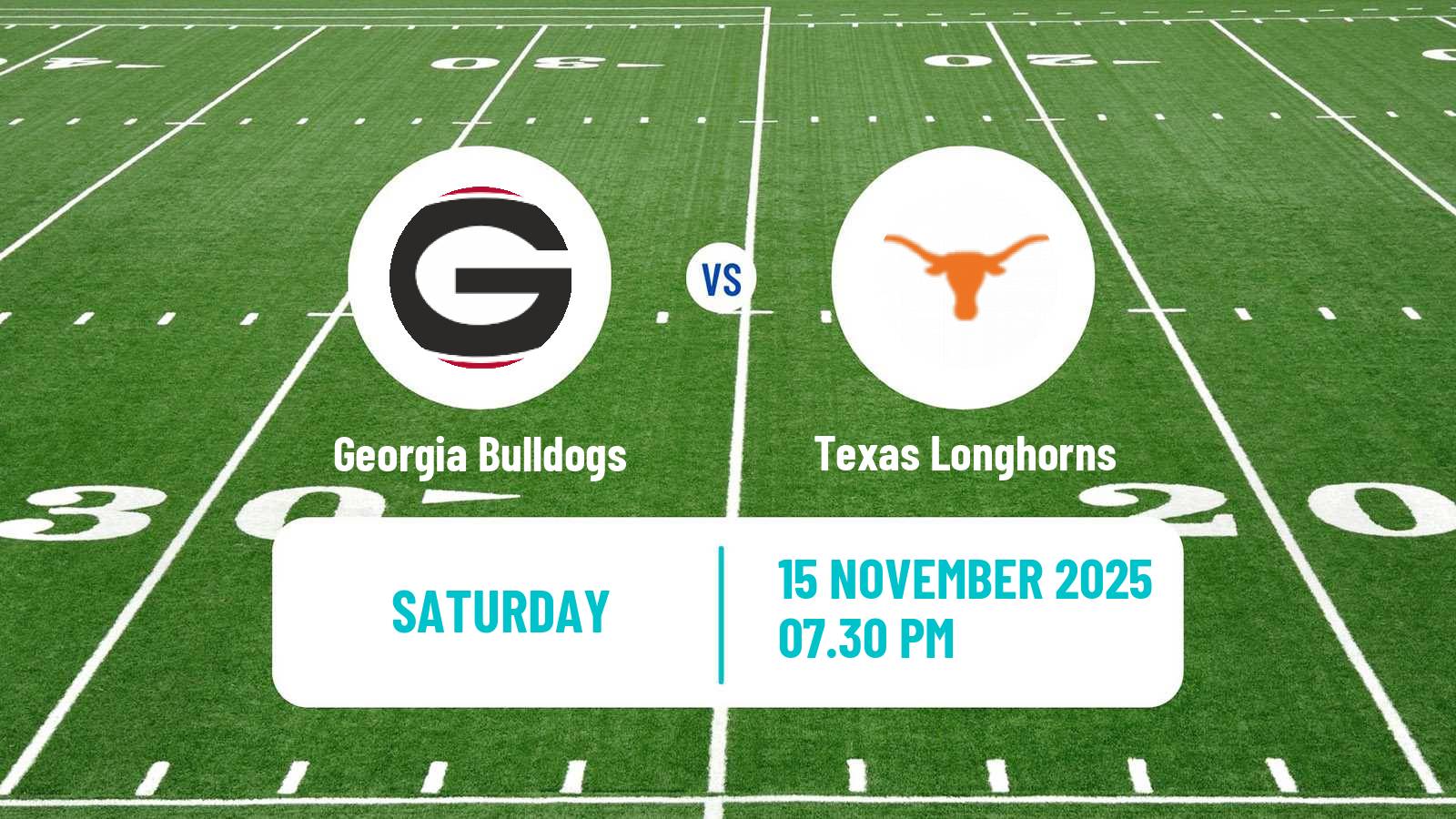 American football NCAA College Football Georgia Bulldogs - Texas Longhorns