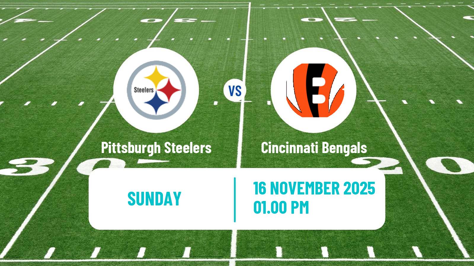 American football NFL Pittsburgh Steelers - Cincinnati Bengals