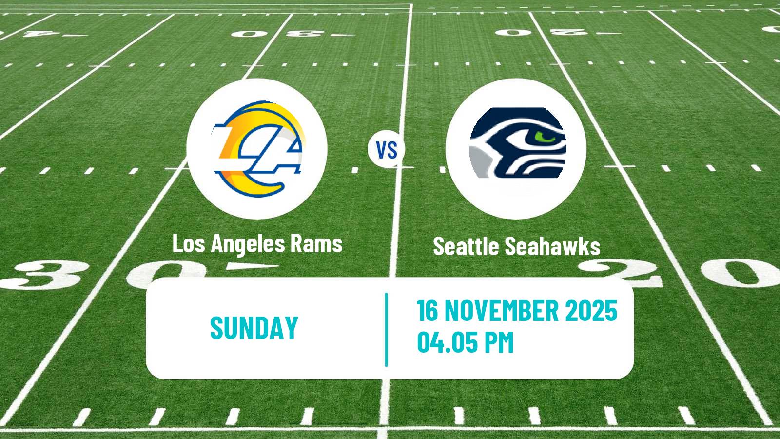 American football NFL Los Angeles Rams - Seattle Seahawks