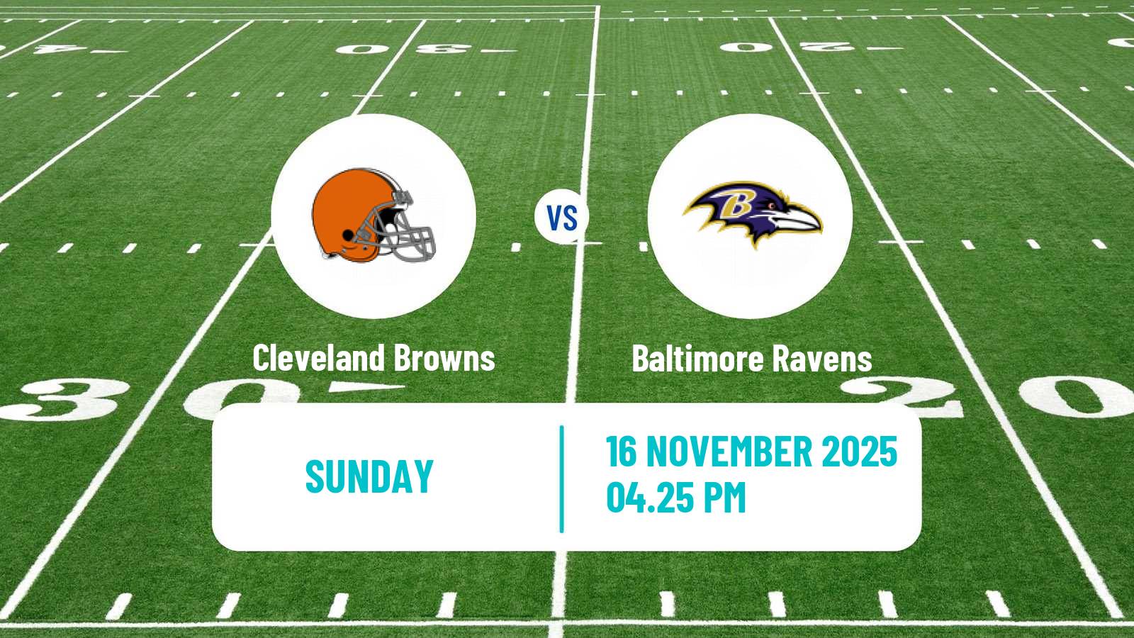 American football NFL Cleveland Browns - Baltimore Ravens