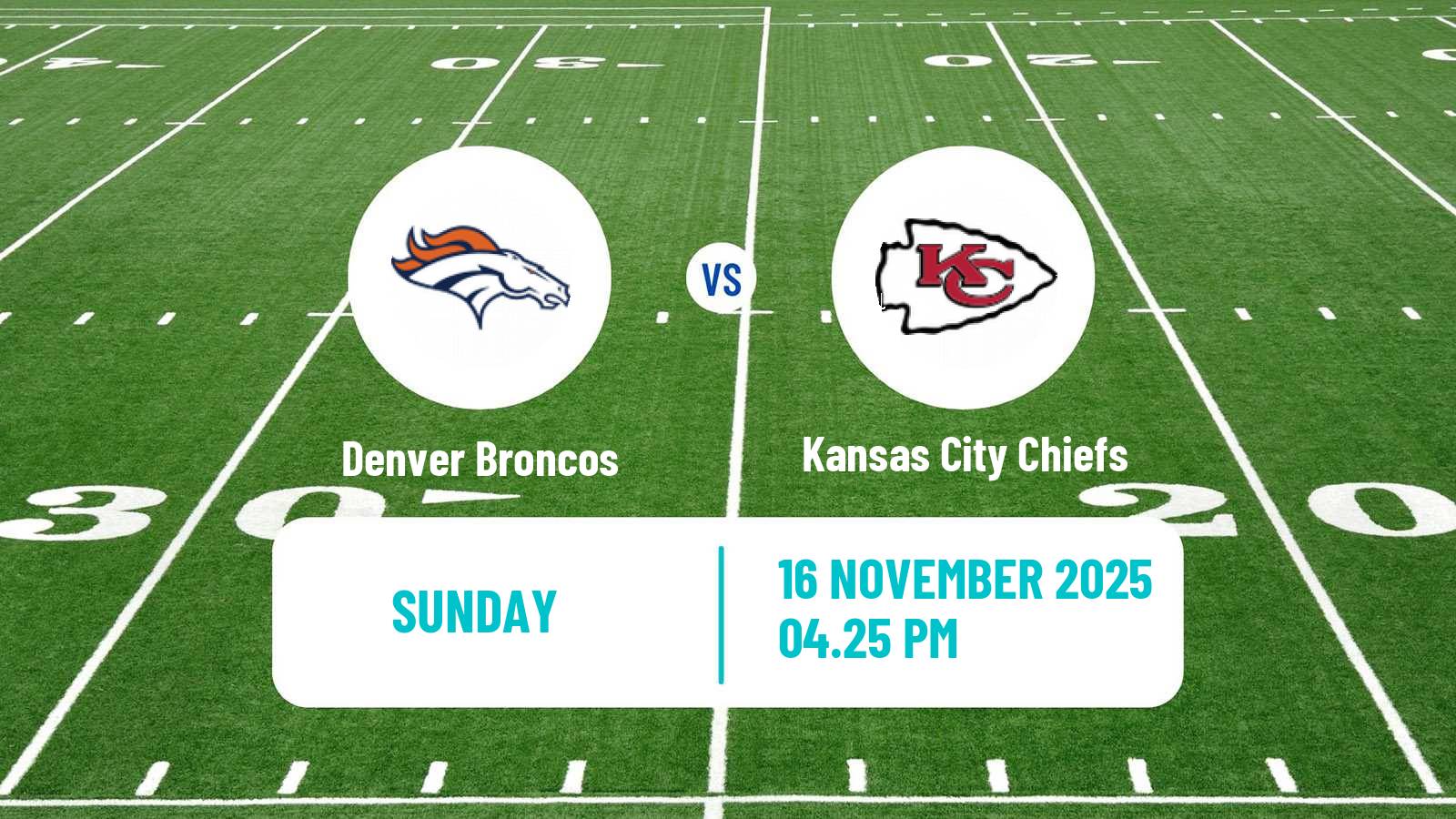 American football NFL Denver Broncos - Kansas City Chiefs