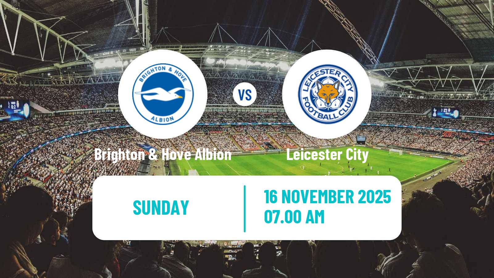 Football English WSL Brighton & Hove Albion - Leicester City