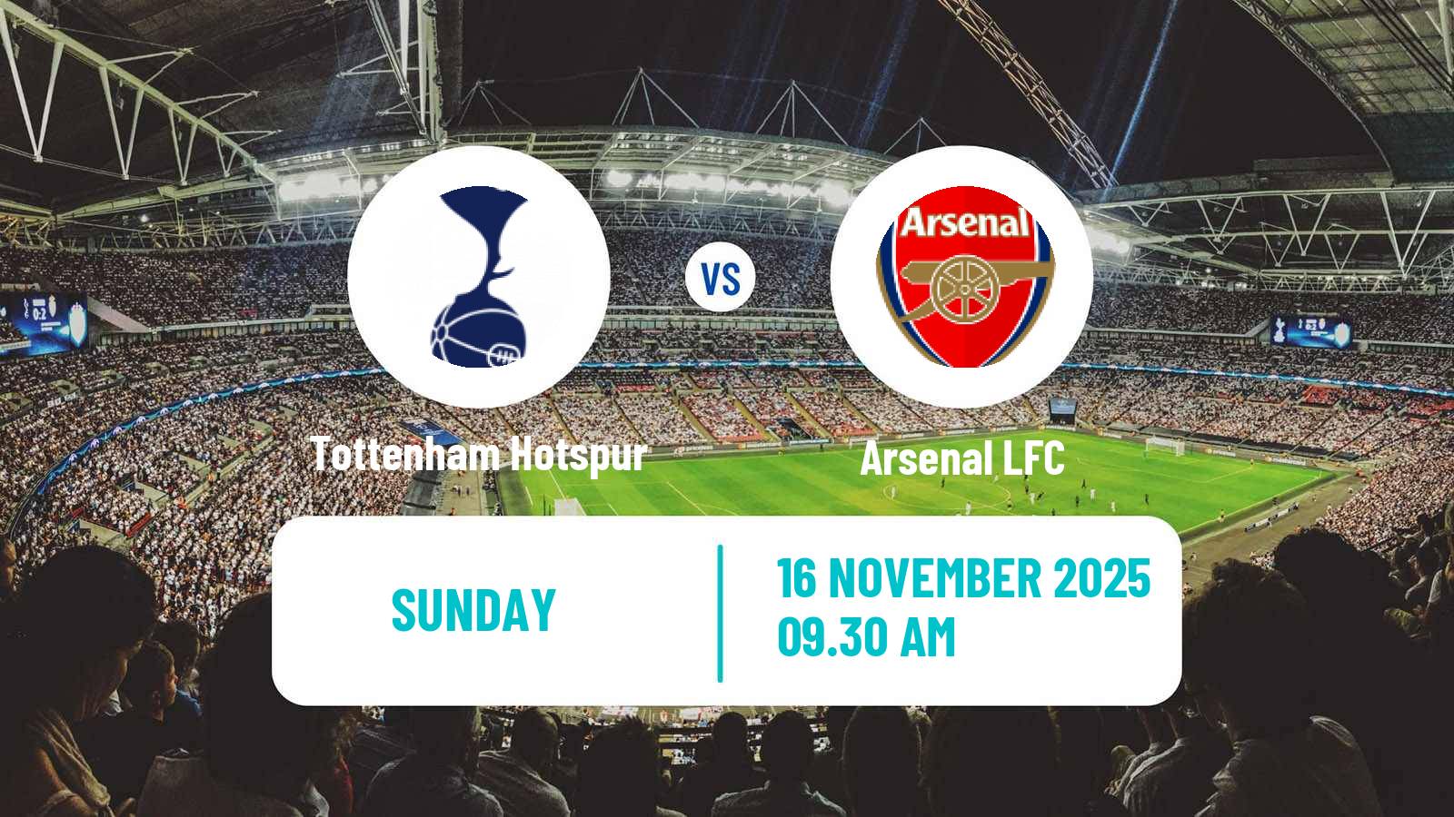 Football English WSL Tottenham Hotspur - Arsenal LFC