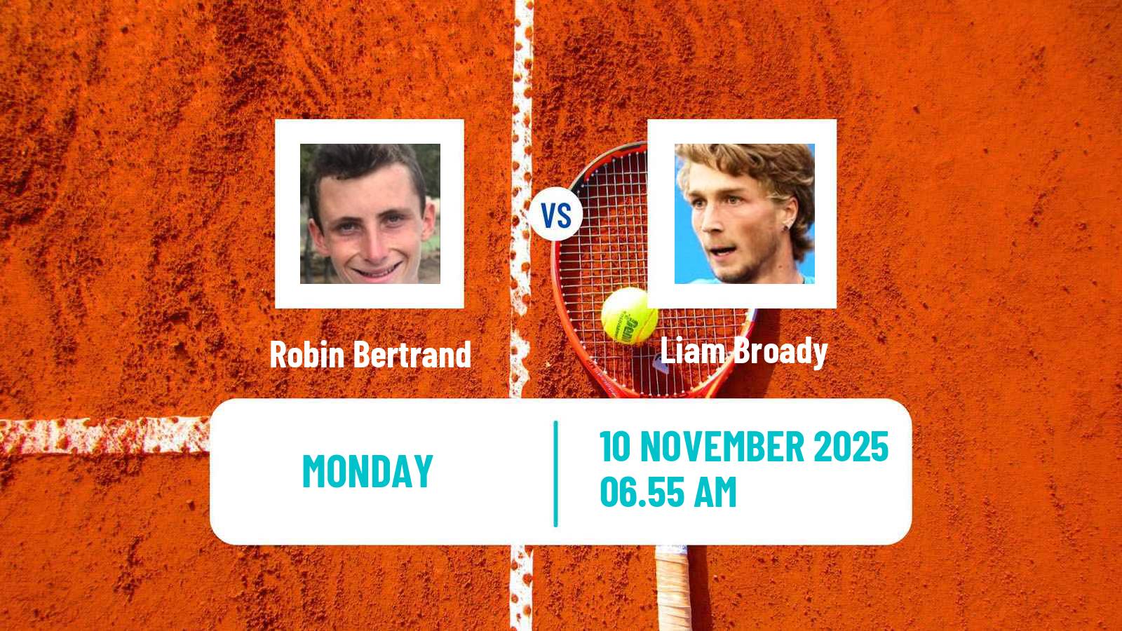 Tennis Lyon 2 Challenger Men Robin Bertrand - Liam Broady