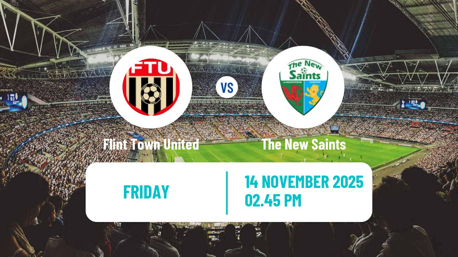 Football Welsh Cymru Premier Flint Town United - The New Saints