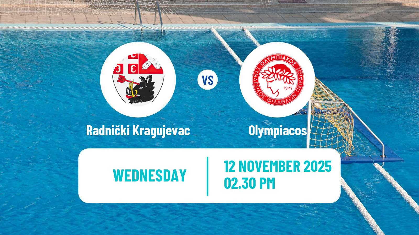 Water polo Champions League Water Polo Radnički Kragujevac - Olympiacos
