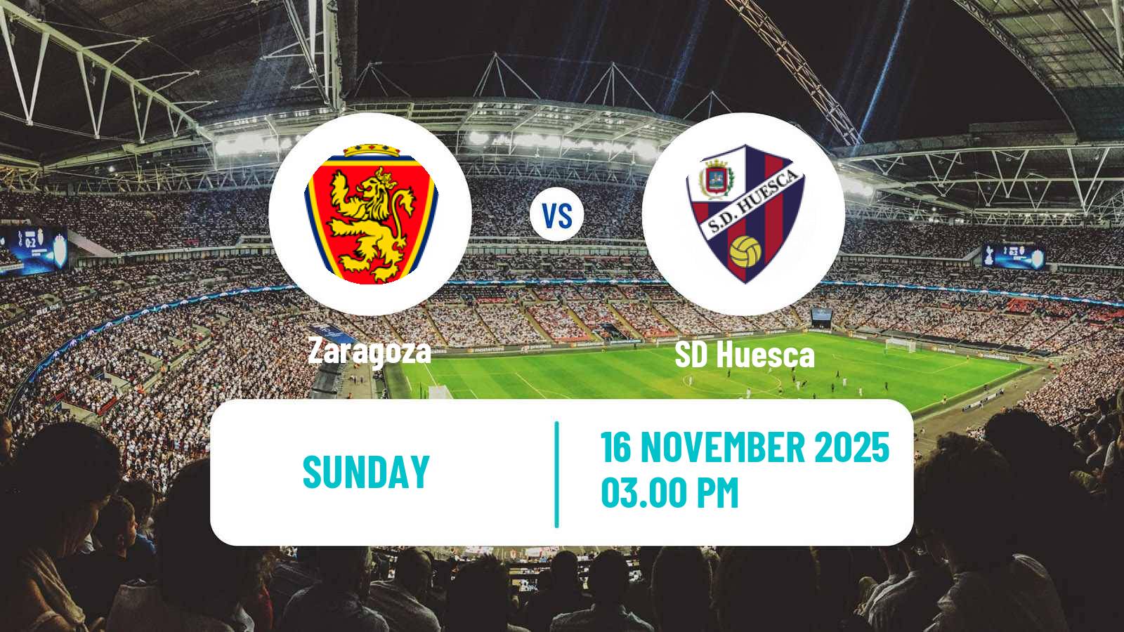 Football Spanish LaLiga2 Zaragoza - Huesca