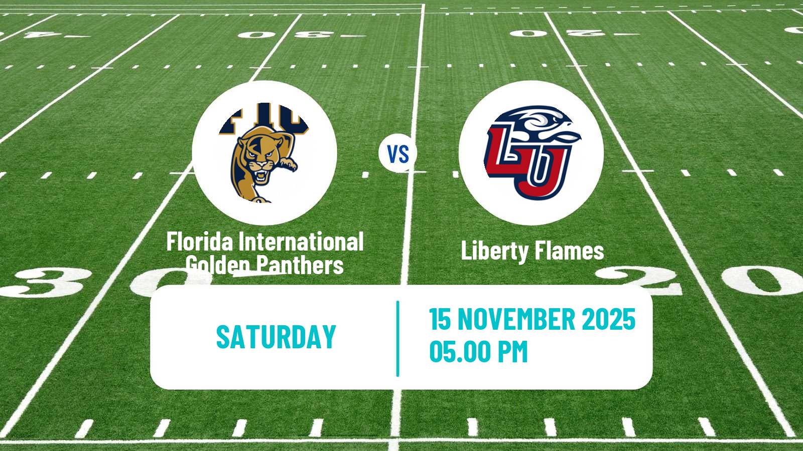 American football NCAA College Football Florida International Golden Panthers - Liberty Flames