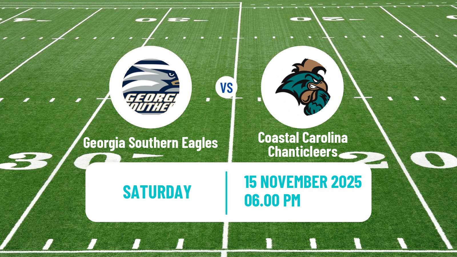 American football NCAA College Football Georgia Southern Eagles - Coastal Carolina Chanticleers