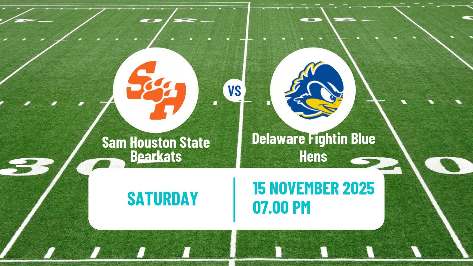 American football NCAA College Football Sam Houston State Bearkats - Delaware Fightin Blue Hens