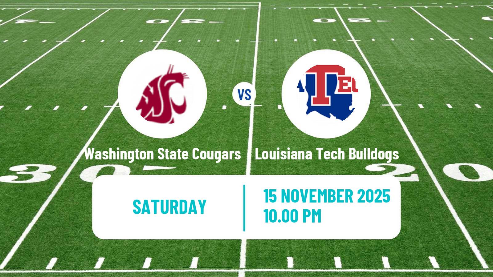 American football NCAA College Football Washington State Cougars - Louisiana Tech Bulldogs