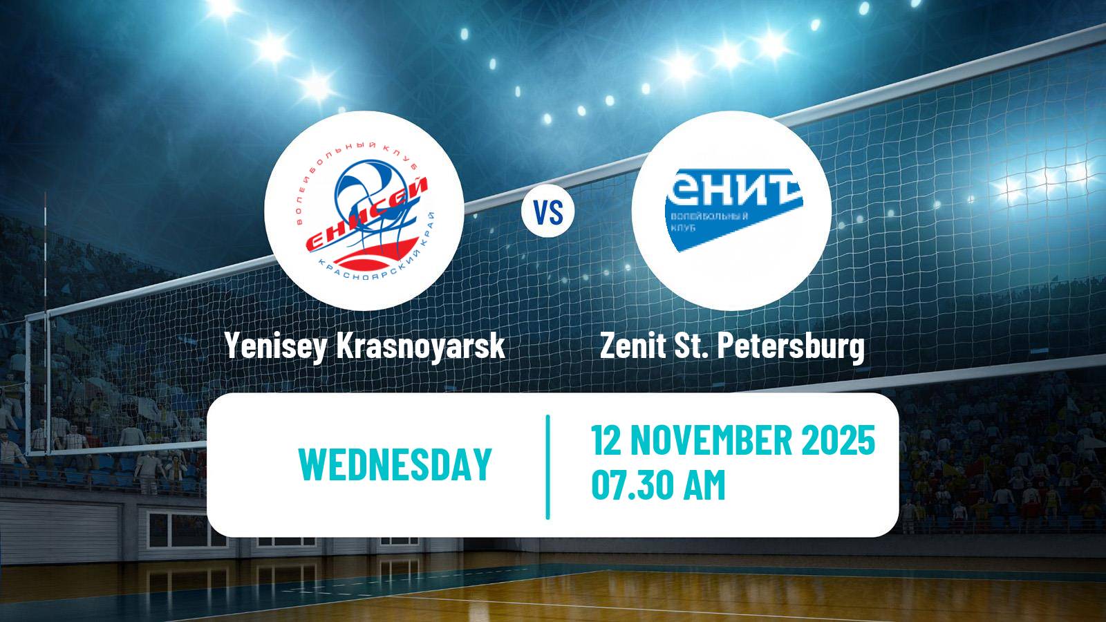 Volleyball Russian Super League Volleyball Yenisey Krasnoyarsk - Zenit St. Petersburg