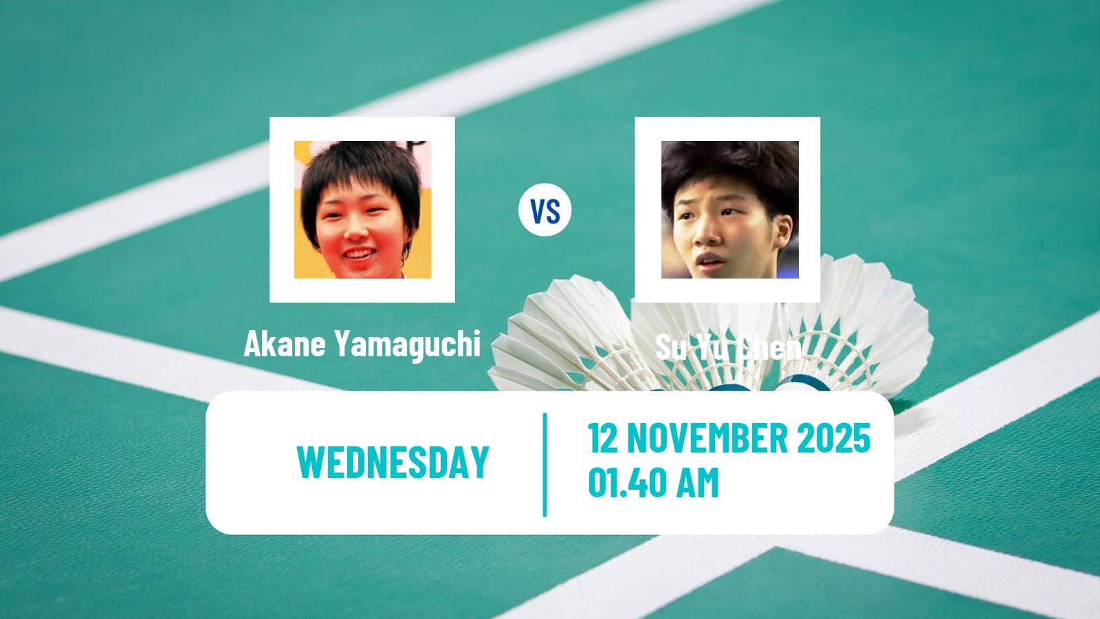 Badminton BWF World Tour Women Kumamoto Masters Akane Yamaguchi - Su Yu Chen