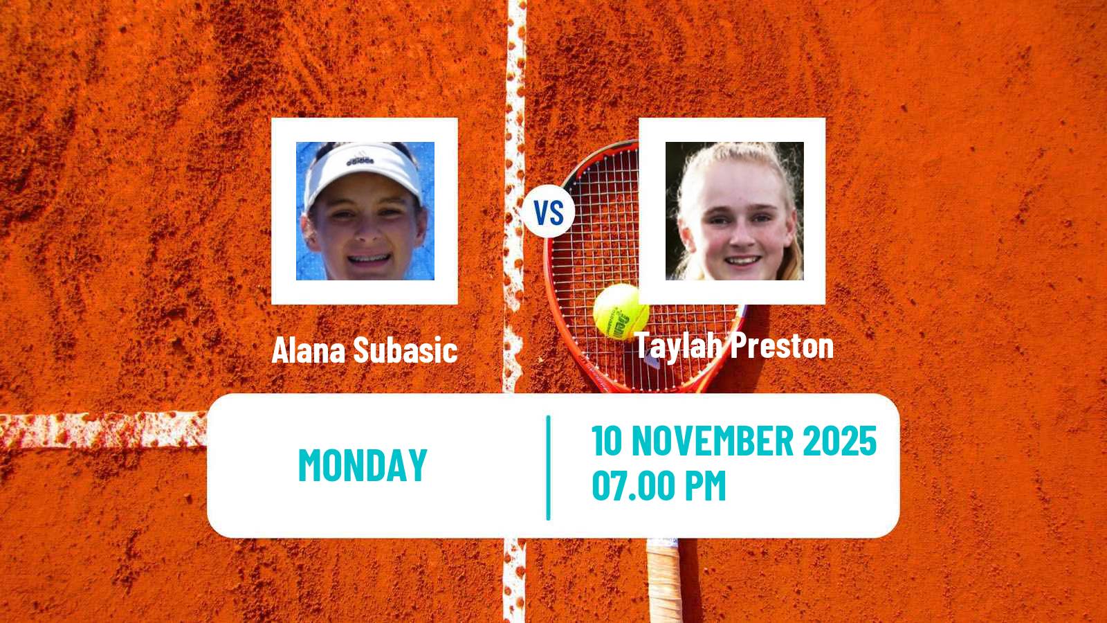 Tennis ITF W50 Brisbane Women Alana Subasic - Taylah Preston