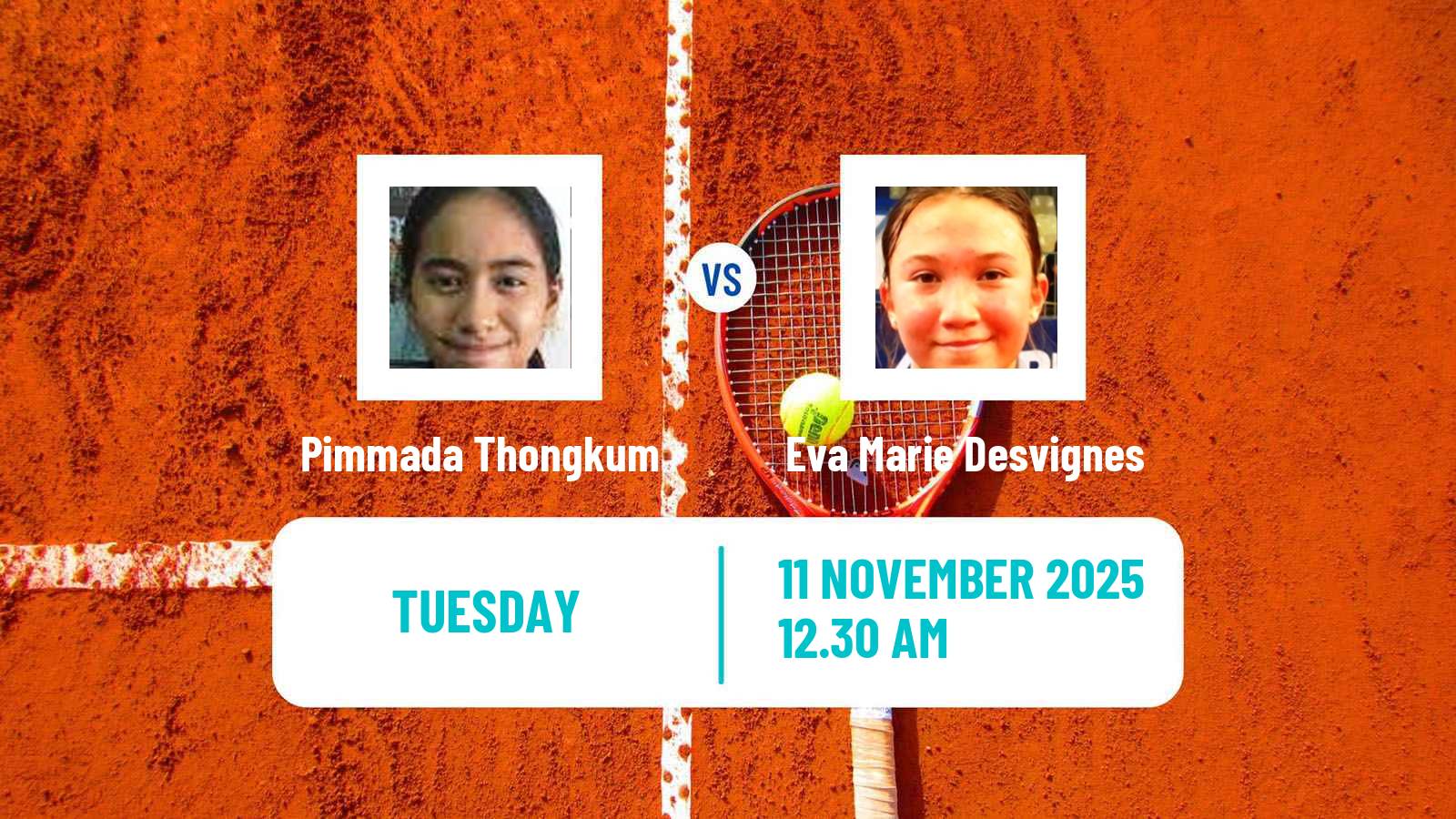 Tennis ITF W15 Hua Hin Women Pimmada Thongkum - Eva Marie Desvignes
