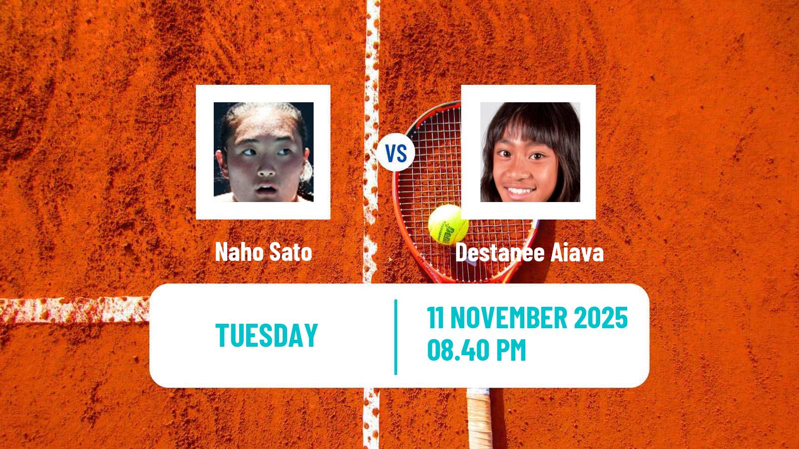 Tennis ITF W50 Brisbane Women Naho Sato - Destanee Aiava