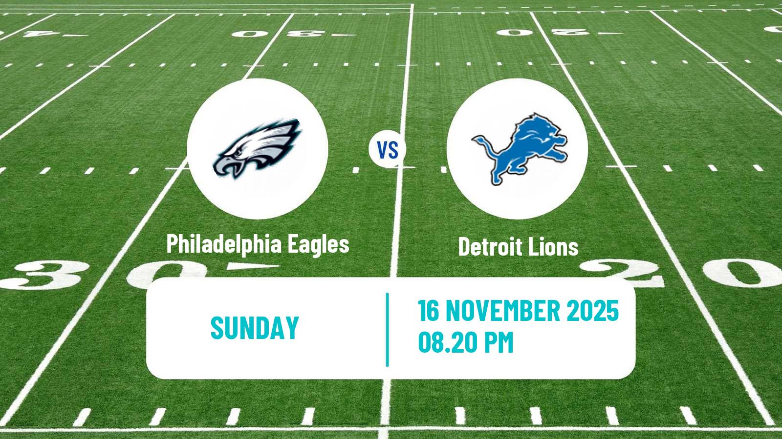 American football NFL Philadelphia Eagles - Detroit Lions