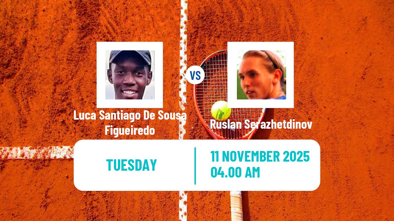 Tennis ITF M15 Luanda Men Luca Santiago De Sousa Figueiredo - Ruslan Serazhetdinov