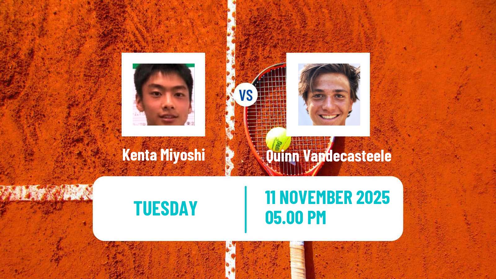 Tennis Champaign Challenger Men Kenta Miyoshi - Quinn Vandecasteele