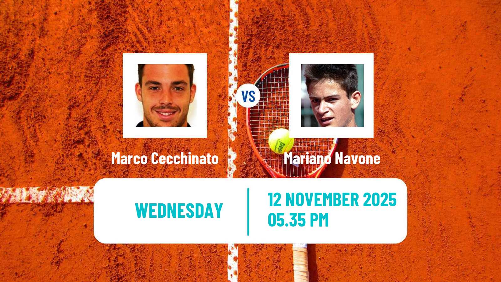 Tennis Montevideo Challenger Men Marco Cecchinato - Mariano Navone