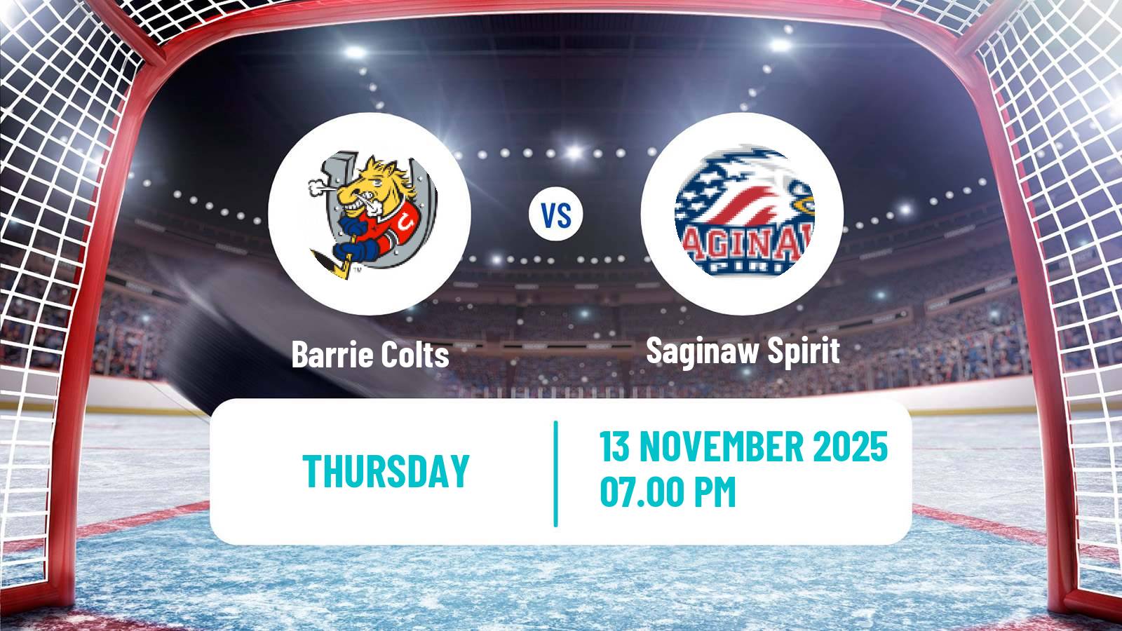 Hockey OHL Barrie Colts - Saginaw Spirit