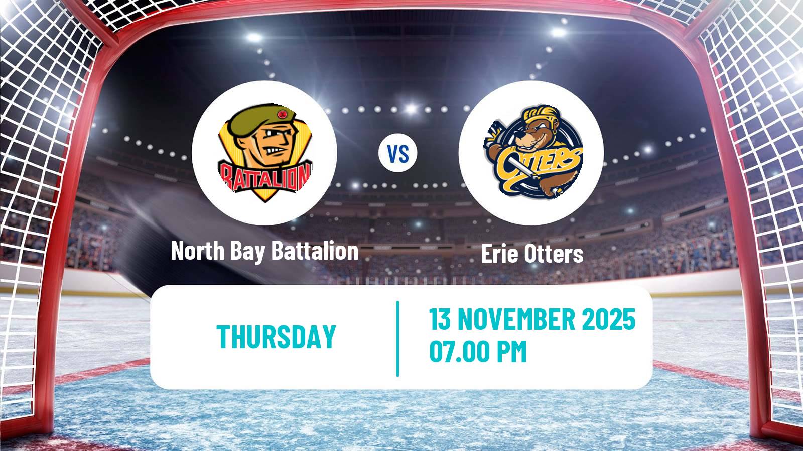 Hockey OHL North Bay Battalion - Erie Otters