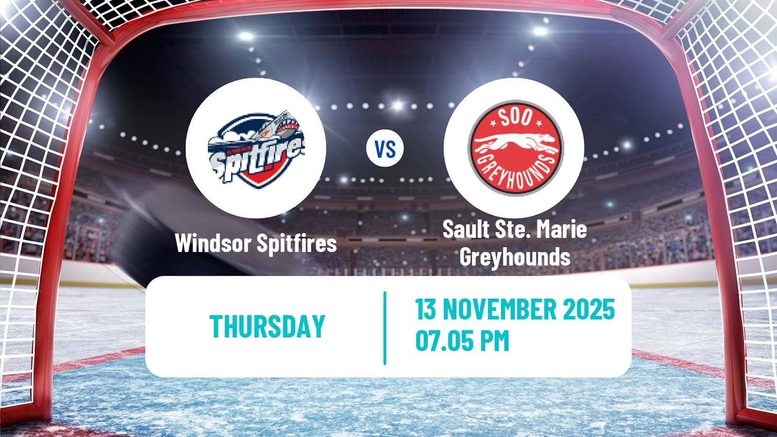 Hockey OHL Windsor Spitfires - Sault Ste. Marie Greyhounds