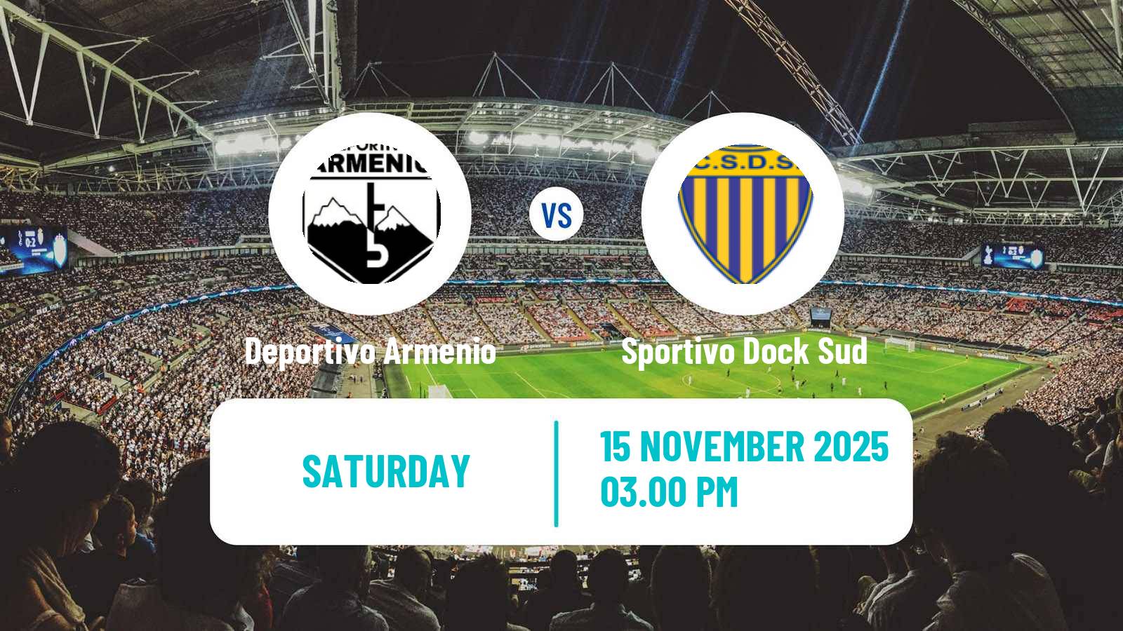 Football Argentinian Primera B Deportivo Armenio - Sportivo Dock Sud