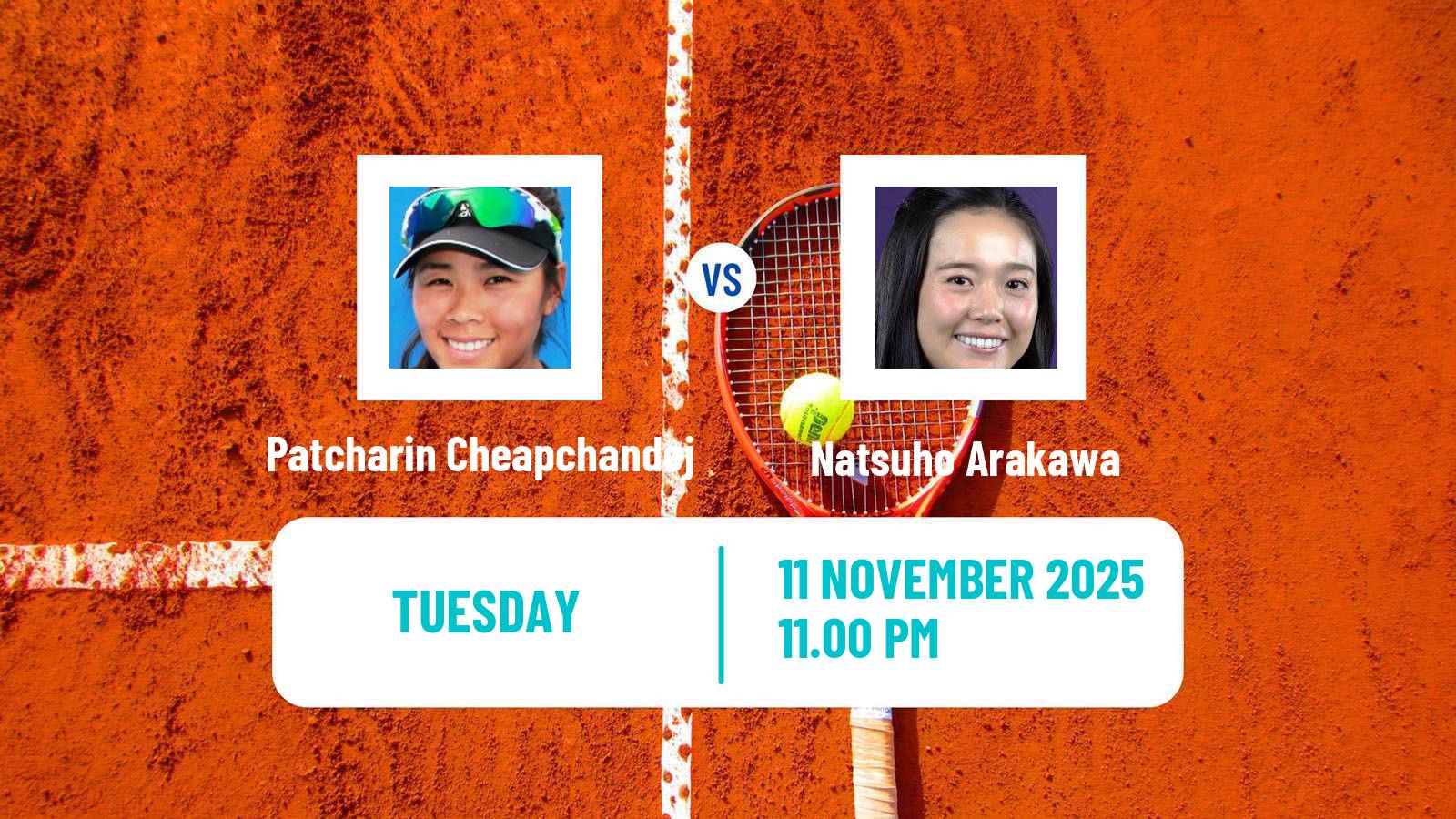 Tennis ITF W15 Hua Hin Women Patcharin Cheapchandej - Natsuho Arakawa