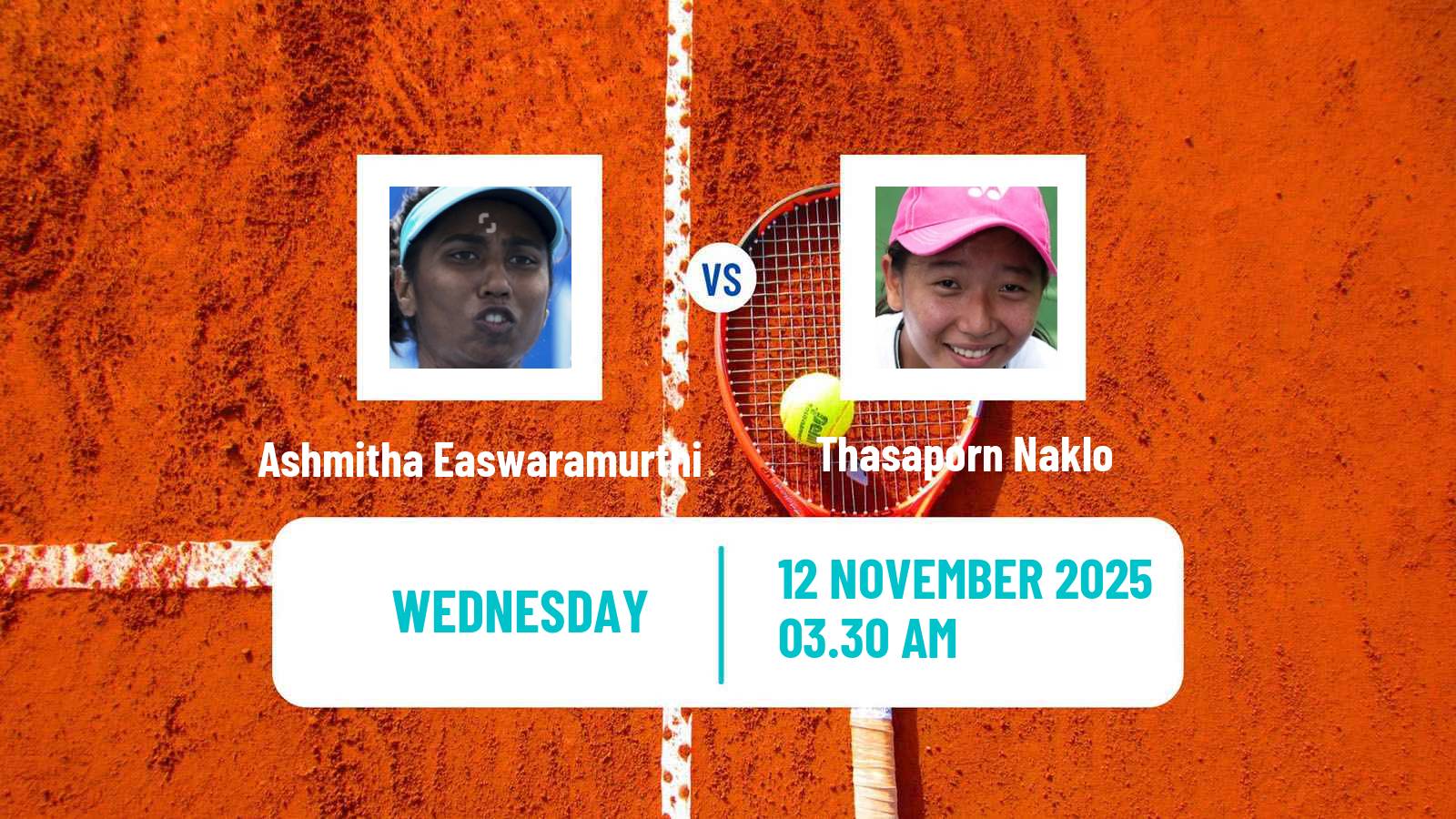 Tennis ITF W15 Hua Hin Women Ashmitha Easwaramurthi - Thasaporn Naklo