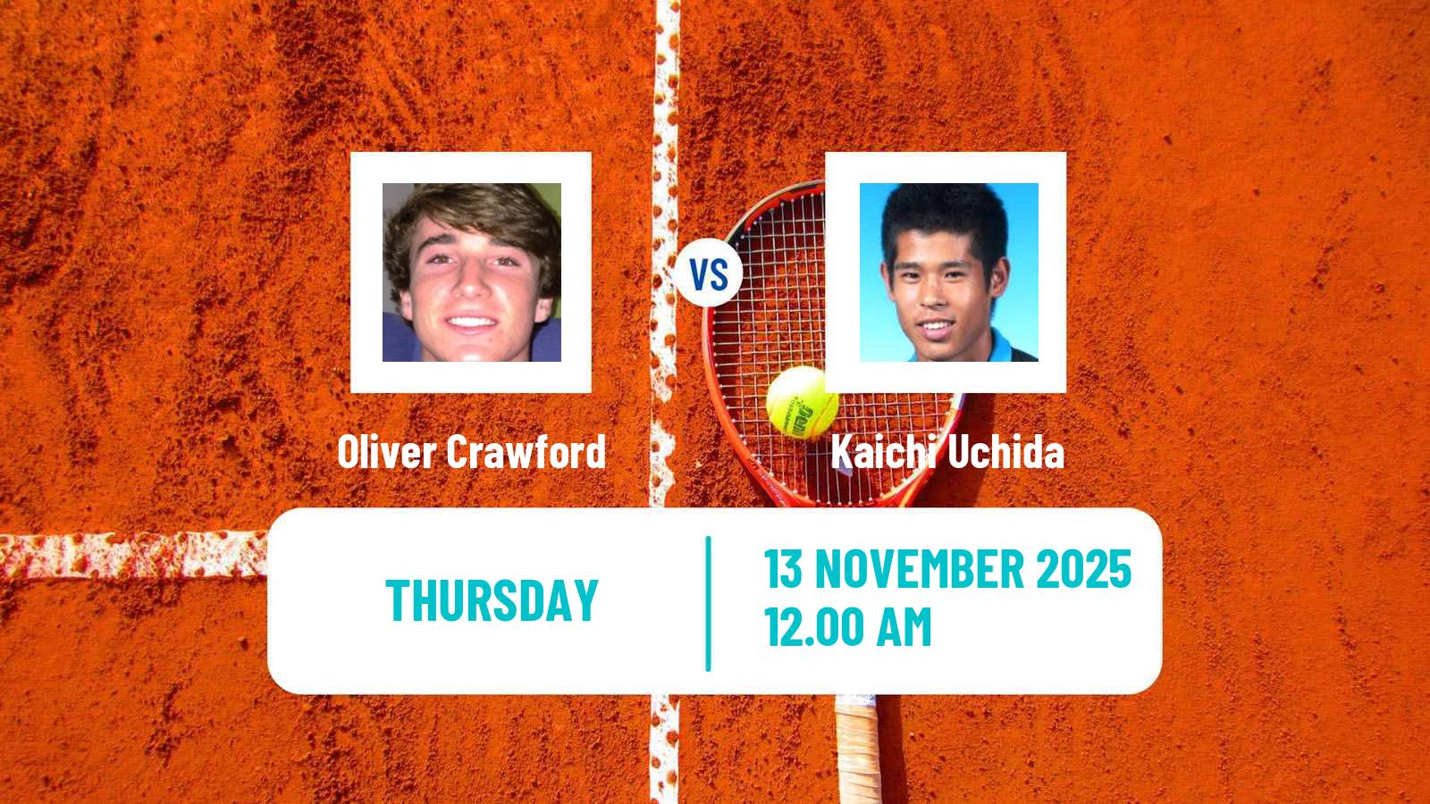 Tennis Kobe Challenger Men Oliver Crawford - Kaichi Uchida