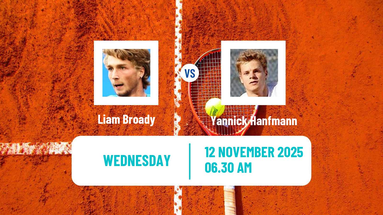Tennis Lyon 2 Challenger Men Liam Broady - Yannick Hanfmann