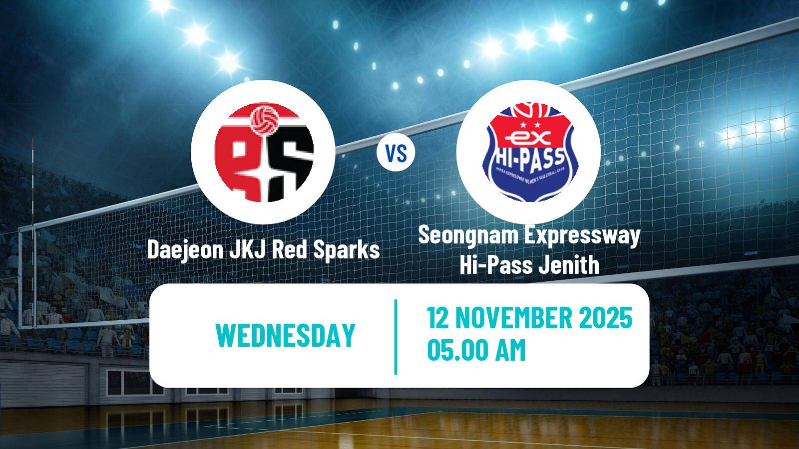 Volleyball South Korean V-League Women Daejeon JKJ Red Sparks - Seongnam Expressway Hi-Pass Jenith