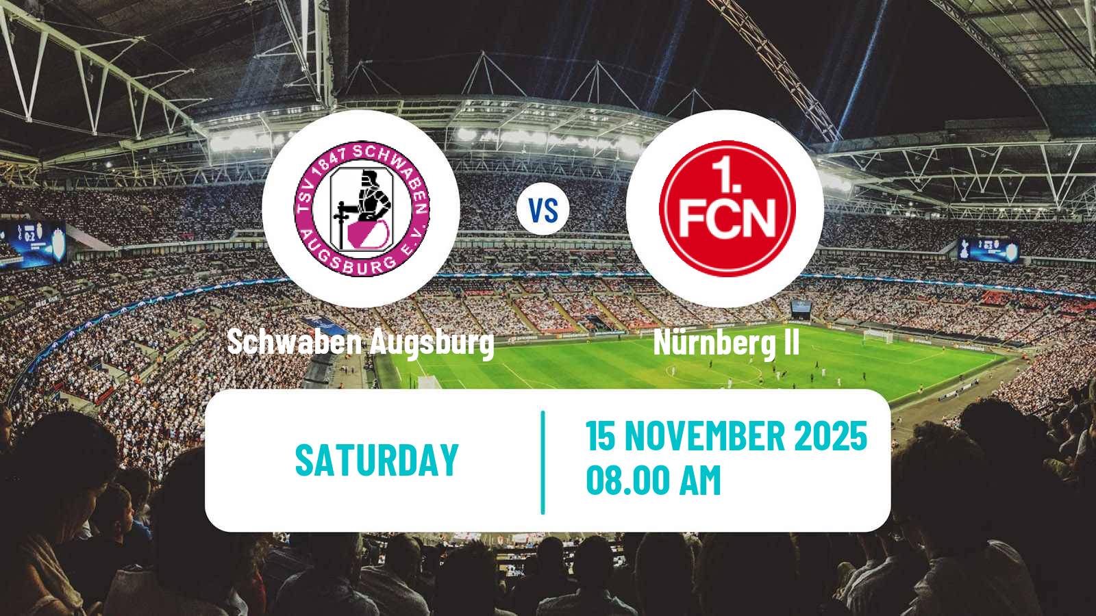 Football German Regionalliga Bayern Schwaben Augsburg - Nürnberg II