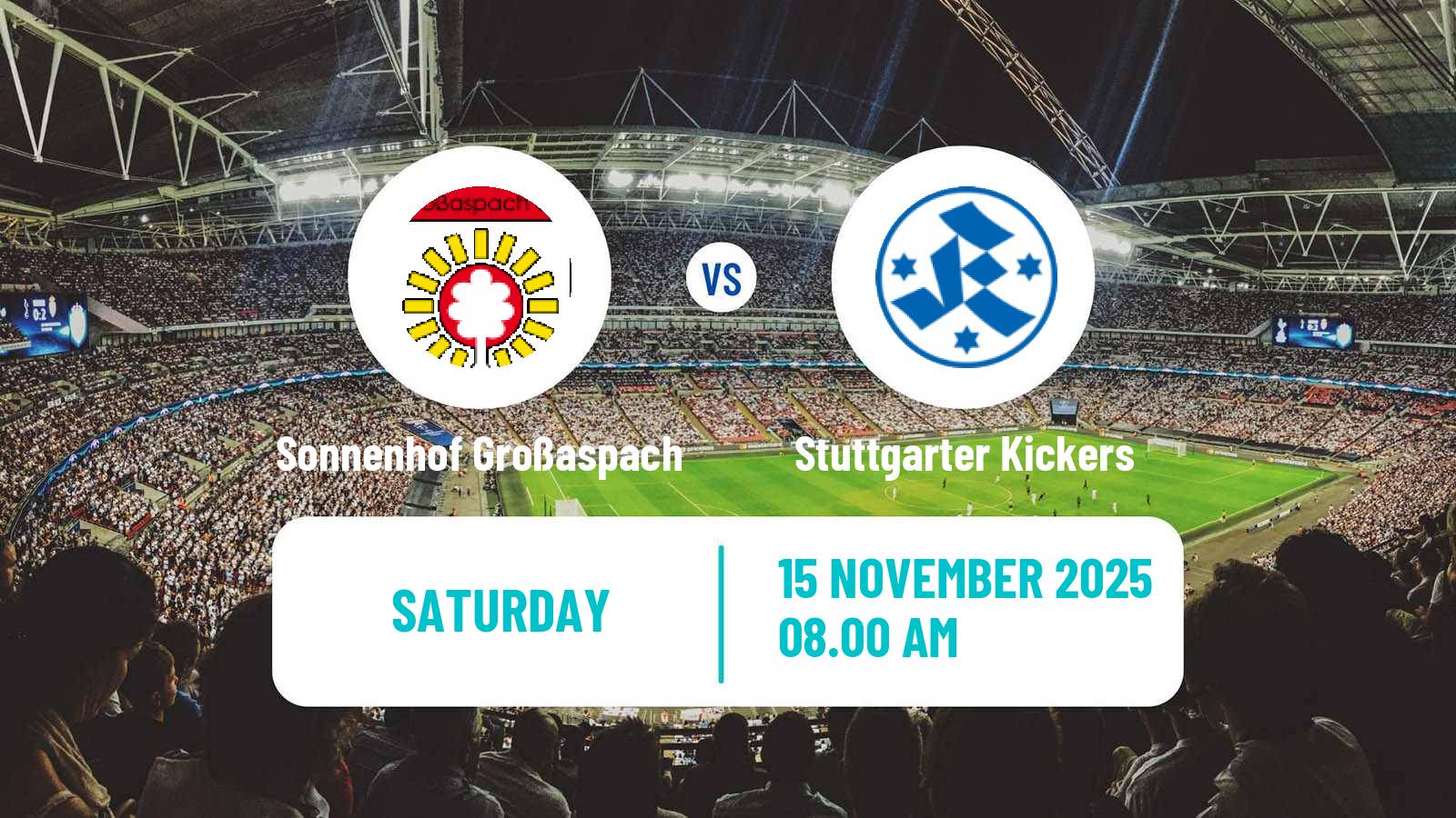 Football German Regionalliga Sudwest Sonnenhof Großaspach - Stuttgarter Kickers