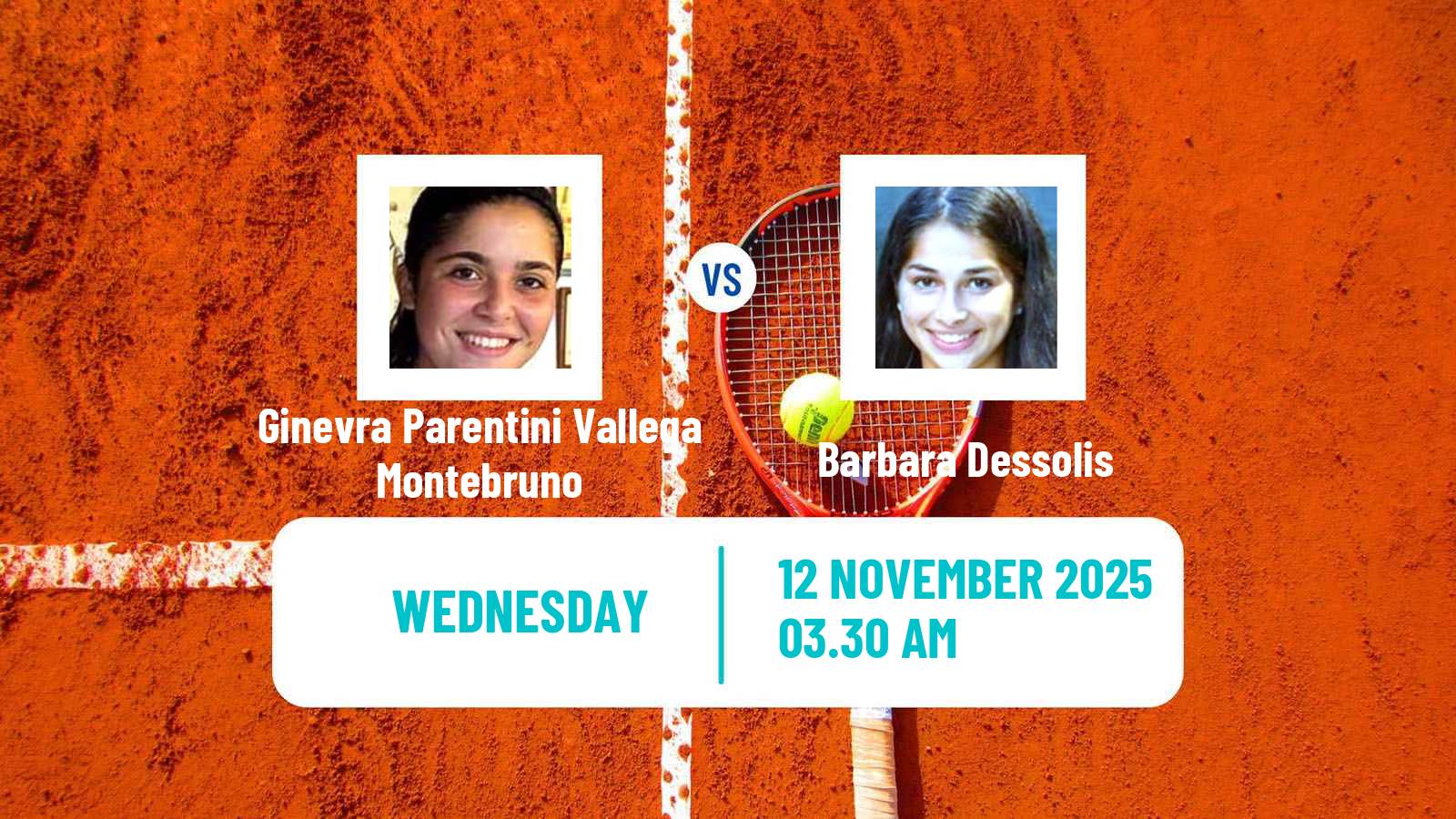 Tennis ITF W15 Solarino 3 Women Ginevra Parentini Vallega Montebruno - Barbara Dessolis