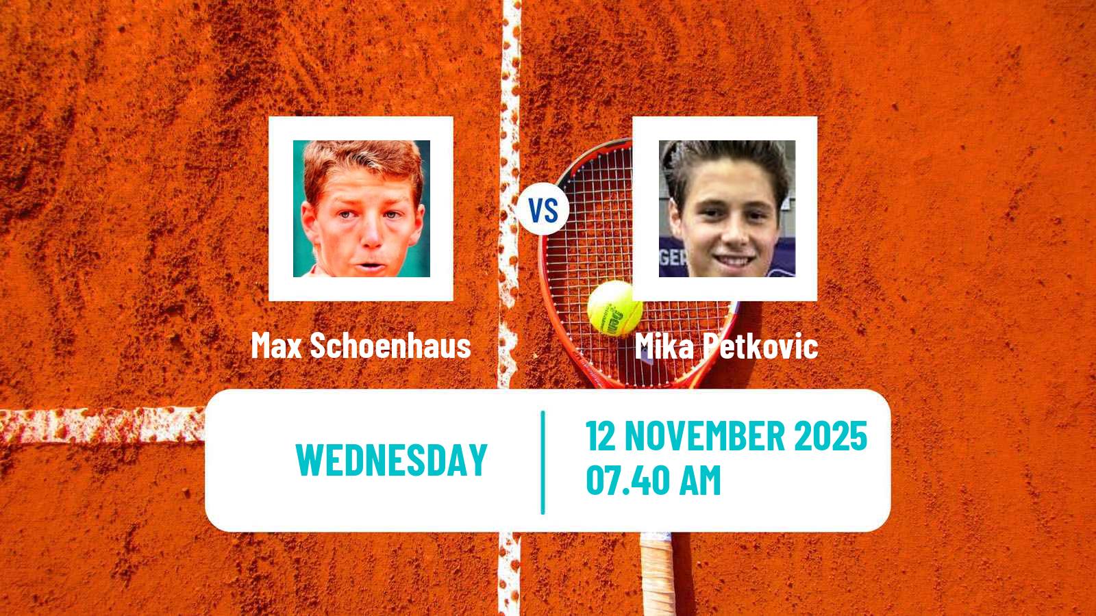 Tennis ITF M25 Monastir 12 Men Max Schoenhaus - Mika Petkovic