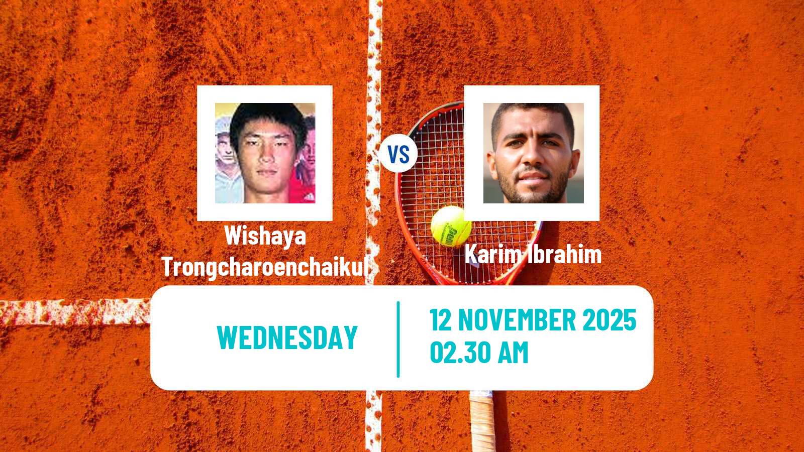 Tennis ITF M15 Sharm Elsheikh 17 Men Wishaya Trongcharoenchaikul - Karim Ibrahim