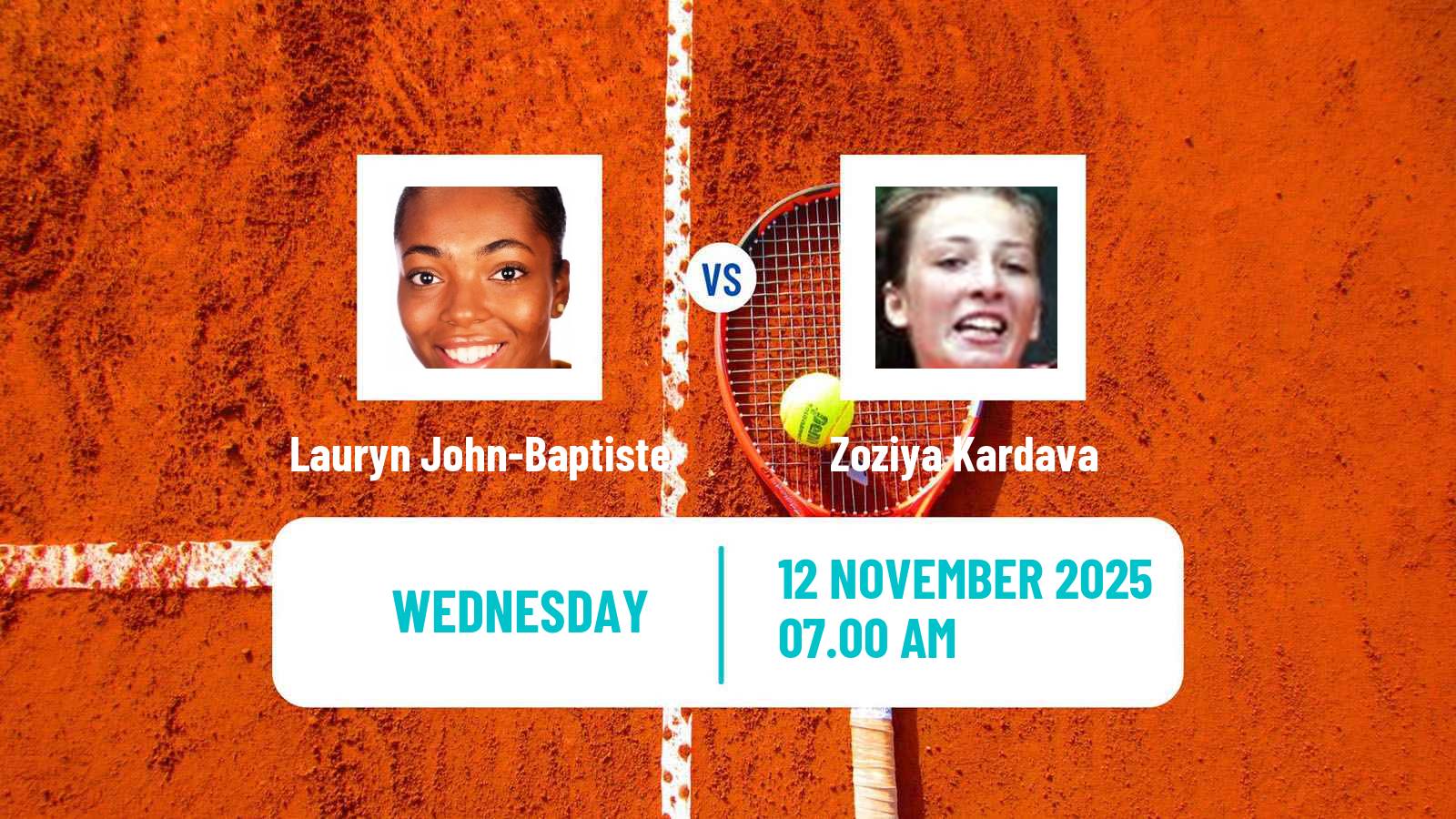 Tennis ITF W15 Sharm Elsheikh 19 Women Lauryn John-Baptiste - Zoziya Kardava
