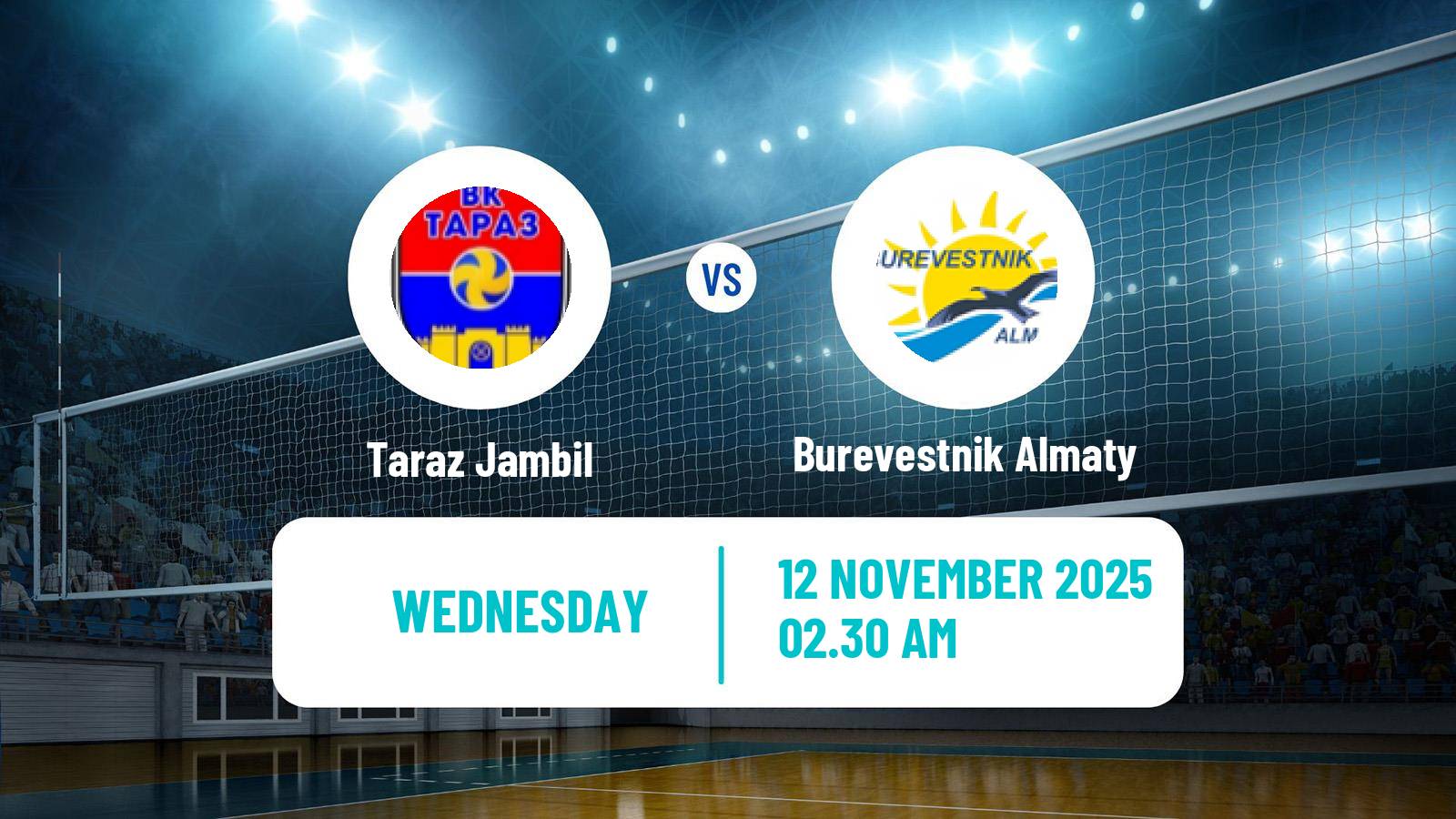 Volleyball Kazakh National League Volleyball Taraz Jambil - Burevestnik Almaty