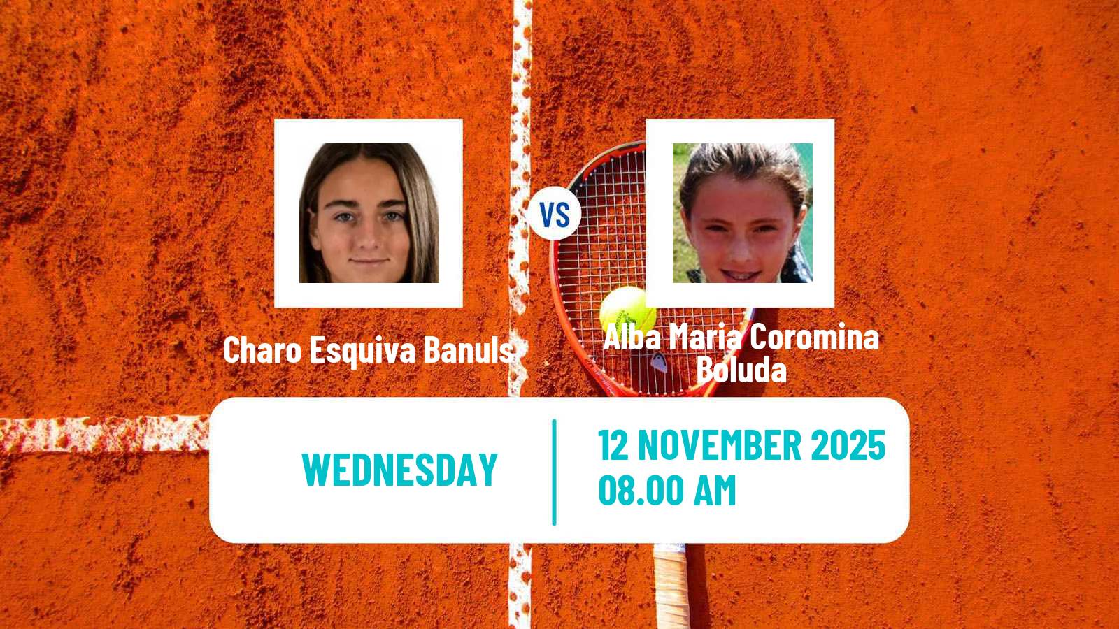 Tennis ITF W15 Nules Women Charo Esquiva Banuls - Alba Maria Coromina Boluda