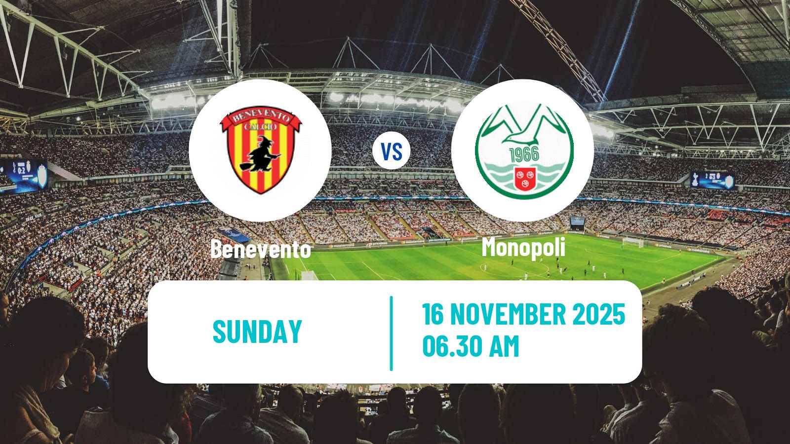 Football Italian Serie C Group C Benevento - Monopoli